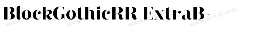 BlockGothicRR ExtraB字体转换